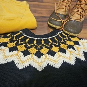 BASS SWEATER Fair Isle Sweater xs